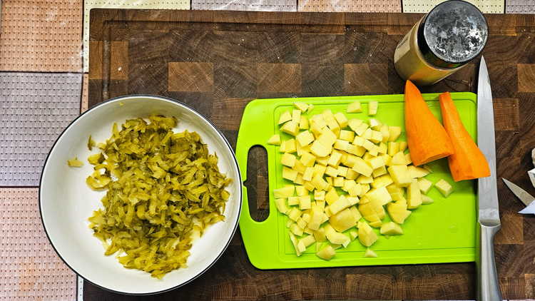 Крок 2. Нарізані овочі.